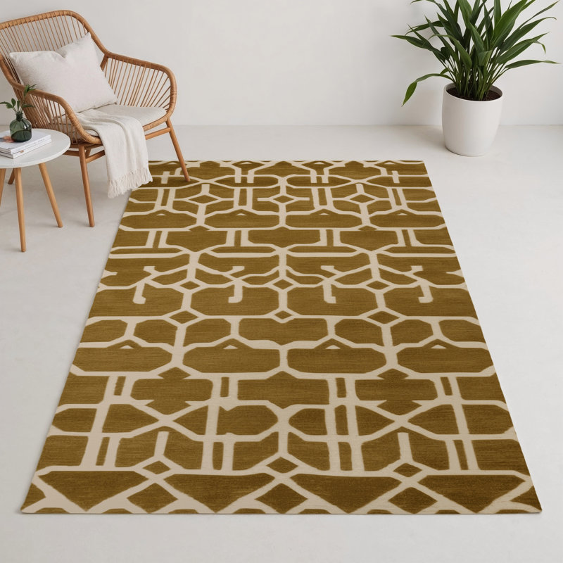 Tapis brun intérieur et extérieur Trellis, Rectangulaire 3 pi x 5 pi