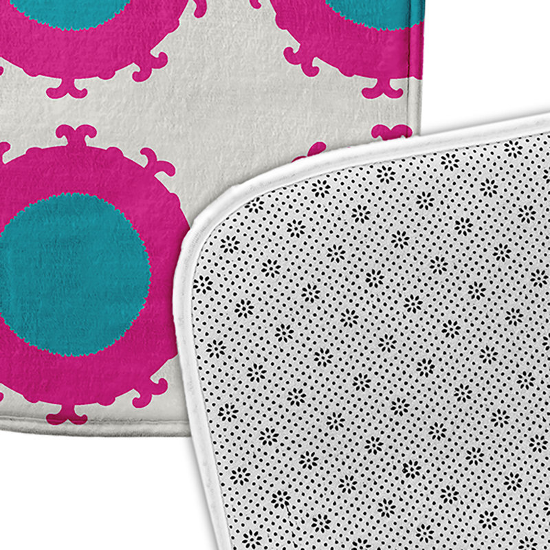 Tapis de bain Funky Junky, L 17 po x L 24 po, Bleu