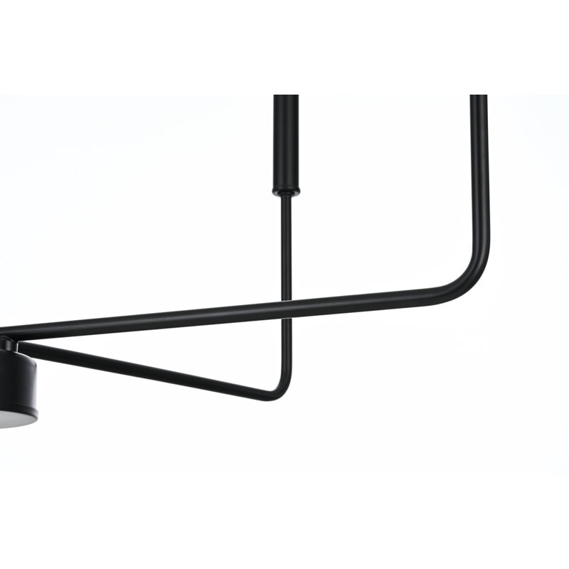 Yichen 6 - Light Candle Style Pendant, Black, 19" H x 26" W x 19" D