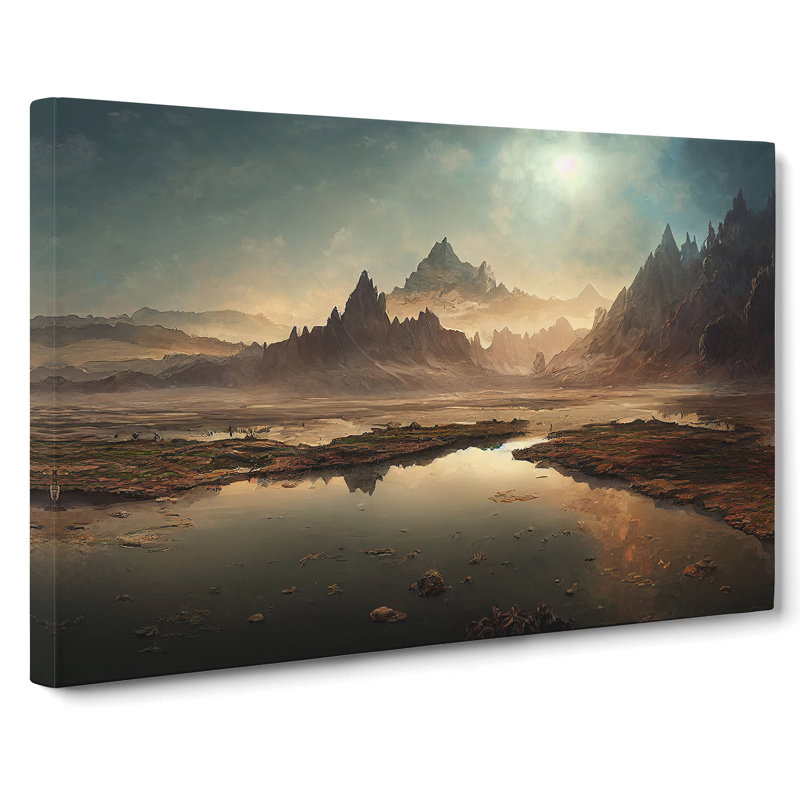 Exciting Mountain Landscape - Wrapped Canvas Print, 50cm H x 76cm W x 3cm D