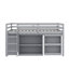 Lit mezzanine simple avec ensemble de tiroirs, tablette et bureau coulissant-726931765
