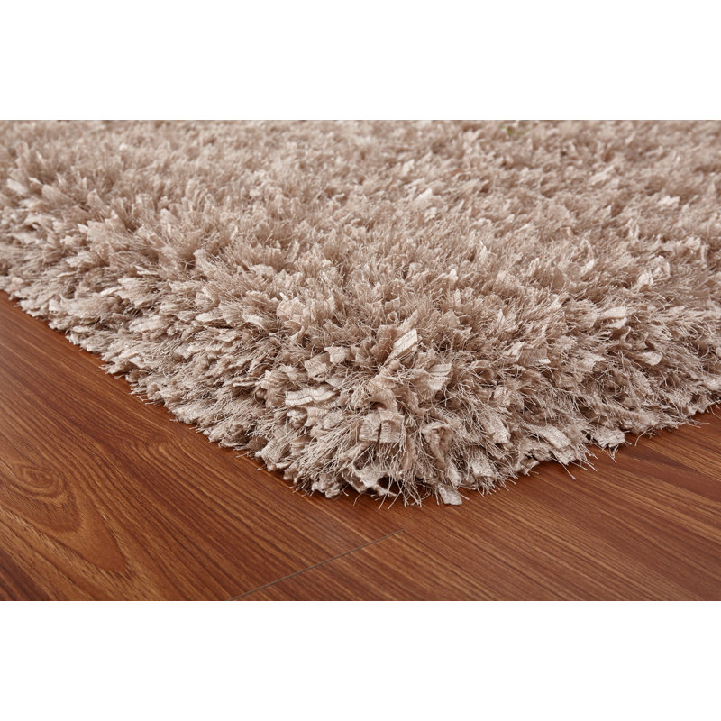 Tapis beige touffeté à la main Rosena, Rectangle 5 pi x 7 pi