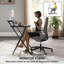 Bureau d'ordinateur 27,6 po noir pliable avec tablette pour moniteur, assemblage facile | Idée cadeau