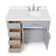 Meuble-lavabo simple 42 po avec plateau en quartz blanc Macnair-85364068