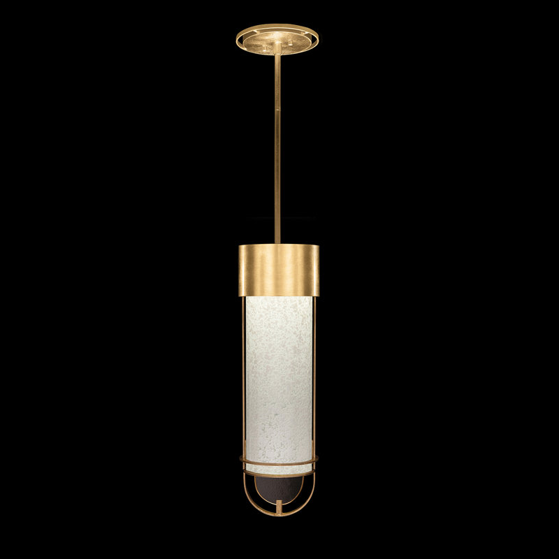 Luminaire suspendu rond BOND 5.5, Or, Blanc