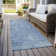 Machine Washable Indoor/Outdoor Xhevrie Blue Rug