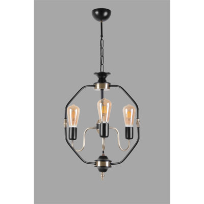 Lustre géométrique à 3 lumières Chou