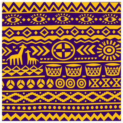 Tapis de bain à motif tribal africain