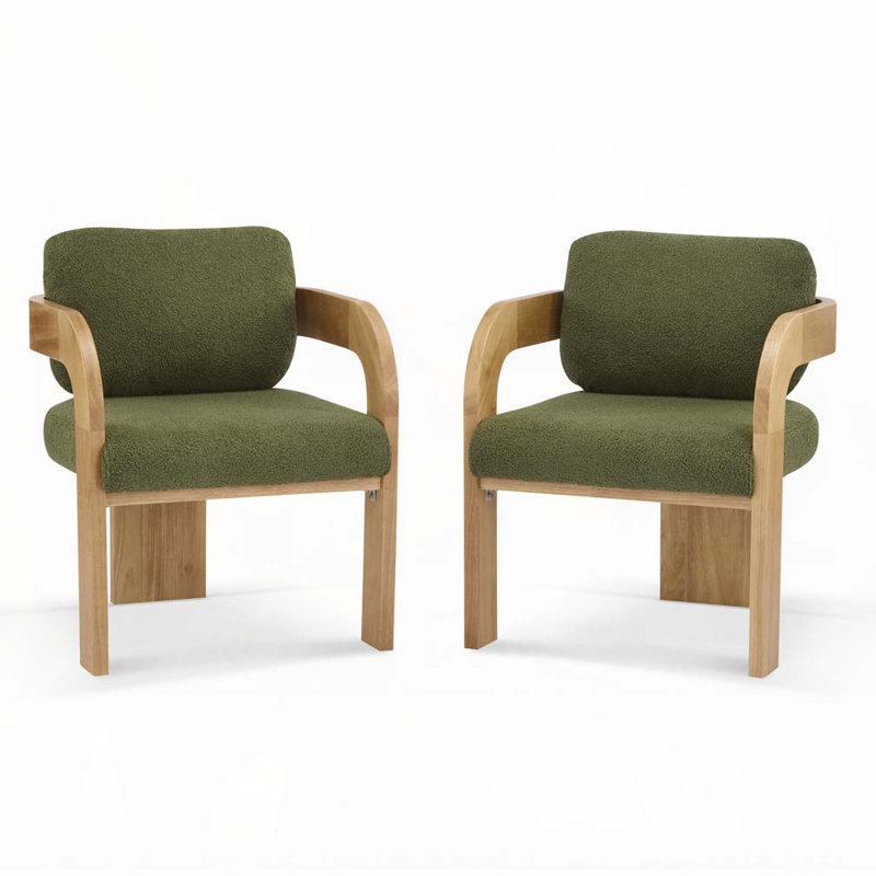 Chaise rembourrée avec pieds en bois