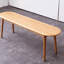 Banc de salle à manger et de chêne en bois - demi-rond, salon spacieux, confortable