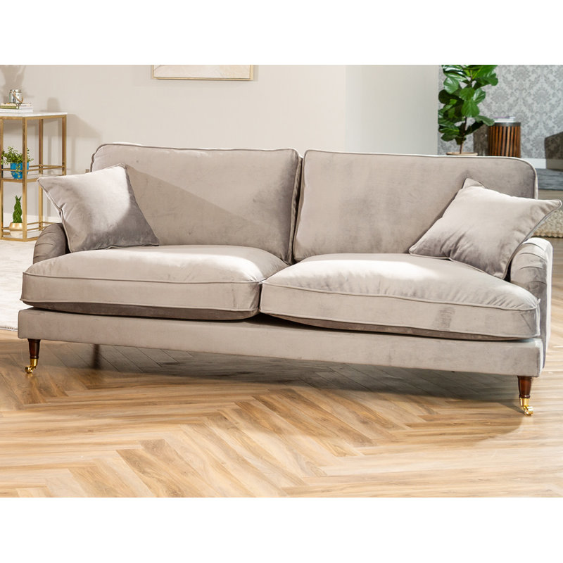 Fabiola Velvet Sofa, Grey, 4