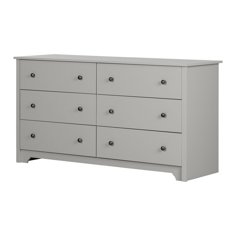 Commode 6 tiroirs Salvat, Gris tourterelle