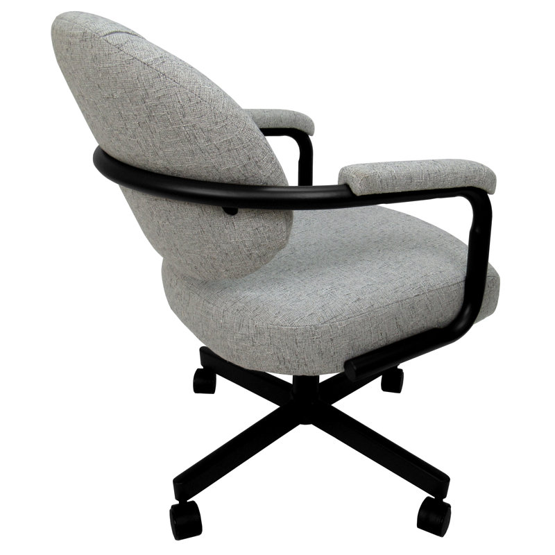 Arm Caster Chair , Black, Hemsath Slate