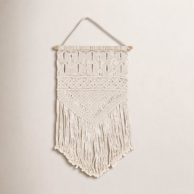 Cotton Hand-Woven Tiered Wall Hanging