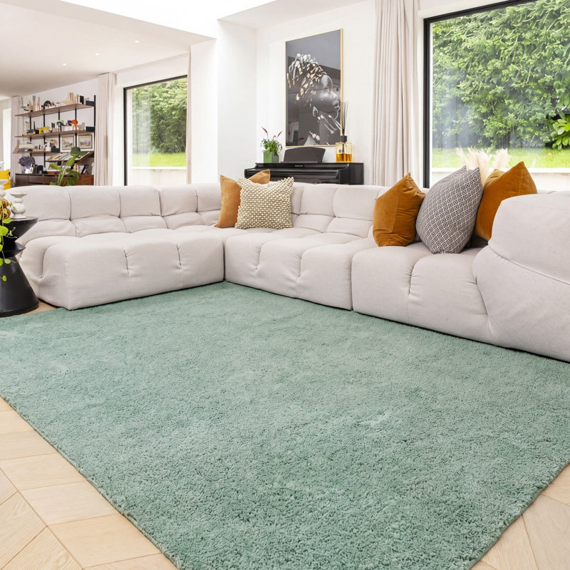 Abstract Hand Braided Shag Area Rug, 160cm x 230cm