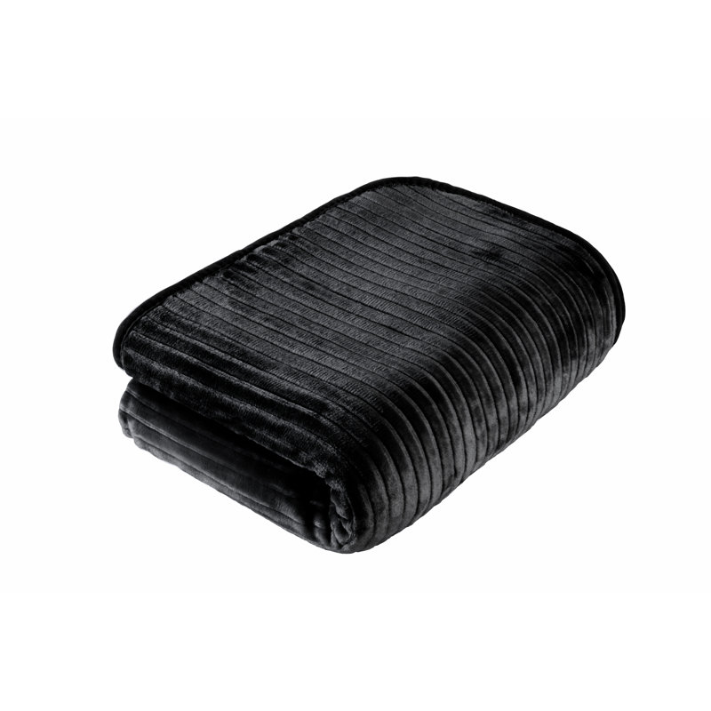 Ahrianna Standard Throw Blanket, Black, 59cm W x 79cm L