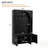 Farmhouse All-In-One Hall Tree With Adjustable Shelves, Retro Arched Entryway Storage Bench With 3 Cabinets And 4 Golden Hooks-1820236685