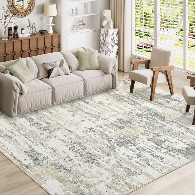Grand tapis d'intérieur lavable et lavable, Rectangle 5 pi x 7 pi