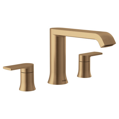 Moen Genta LX 2-Handle Deck-Mount High Arc Roman Tub Faucet Trim Kit, Valve Sold Separately