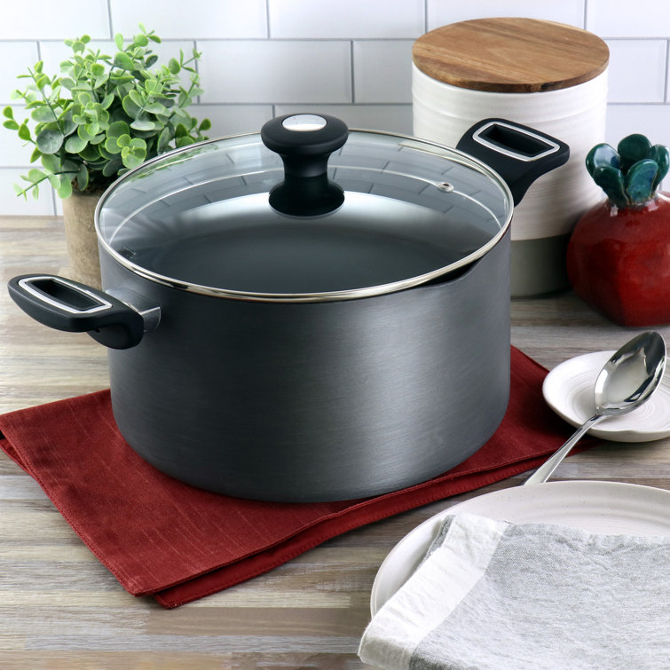 Martha Stewart Everyday Doylestown 12 inch Nonstick Aluminum Frying Pan in Black