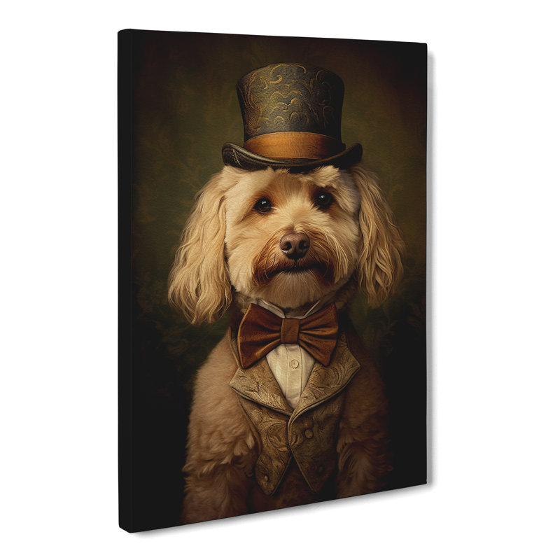 Cockapoo Victorian Art - Wrapped Canvas, 76cm H x 50cm W x 3cm D