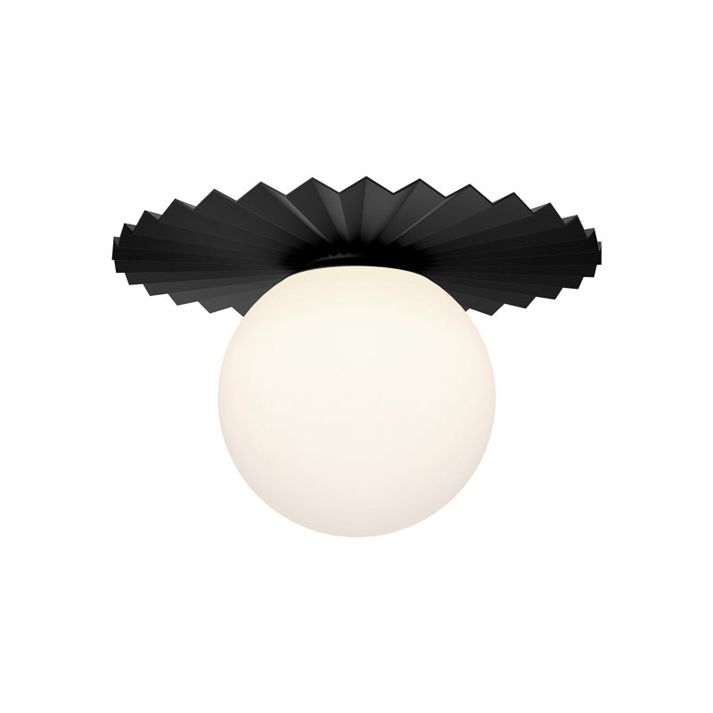 Plafonnier encastré 1 lumière Laki, Noir mat, H 8,63 po x l 13,88 po x P 13,88 po