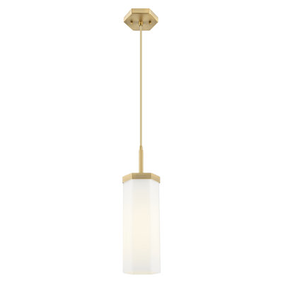 Downtown Urban - Blakeley - Luminaire suspendu 1 corde 5 po - Finition nickel satiné - Abat-jour fumé clair