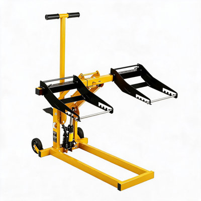 550 Lbs Lawn Mower Lift Jack, Adjustable Height & Width Zero‑Turn Mower Lift with 3.3ft Straps, Hydraulic Foot‑Pedal Operation, Safety Lock, Steel Construction for ATV, UTV and Tractors