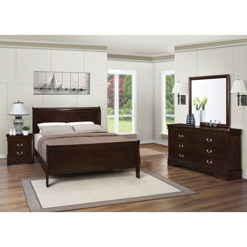 Ensemble de chambre avec grand lit 4 pièces Edo Cappuccino