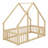 Contemporary House‑Shaped Floor Bed Featuring Safety Fence And Guardrails-686505377