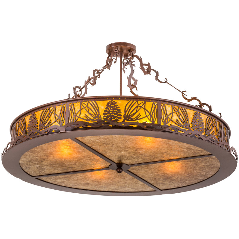 Plafonnier semi-encastré 36 po 4 lumières