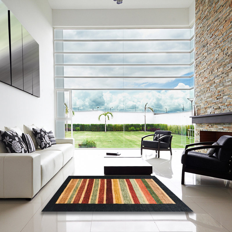 Tapis abstrait moderne 808, Carré 8 pi