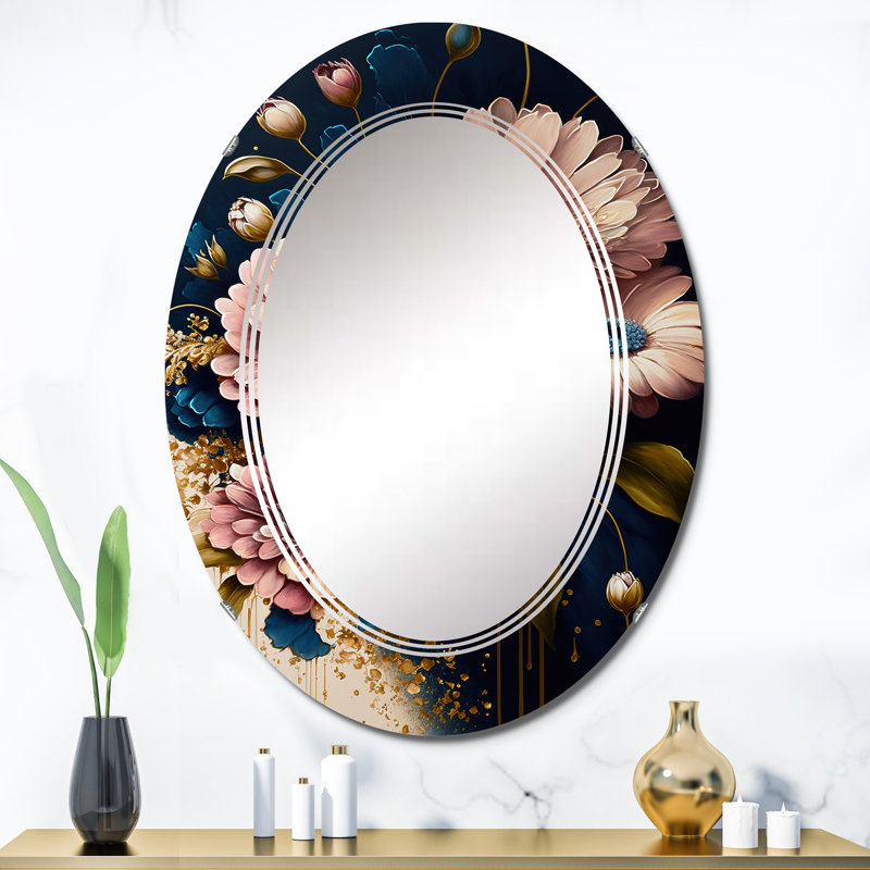 Miroir mural floral marguerite Radostina, 36 po x 24 po