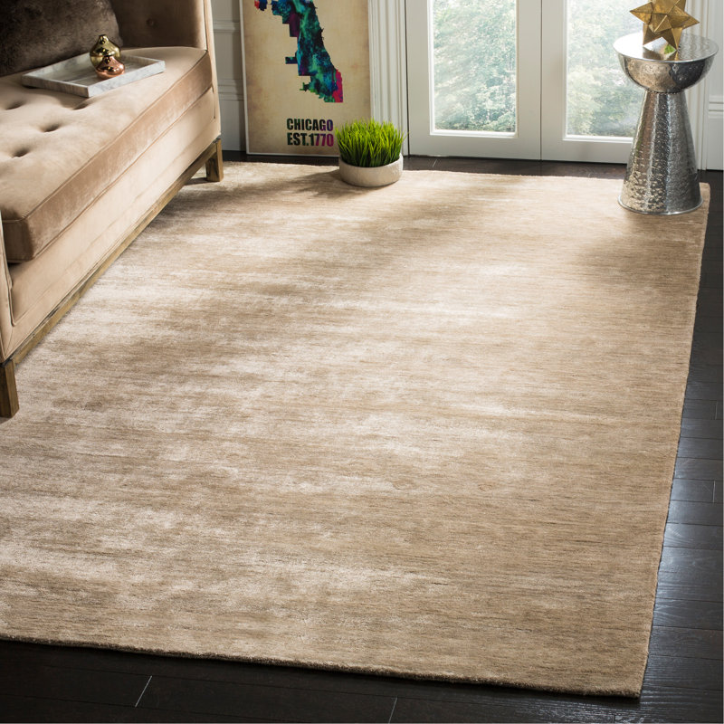 Tapis en soie / coton tissé à la main Jessup, Rectangle 8 pi x 10 pi