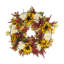 Couronne de tournesol d'automne avec hortensias et bruyère