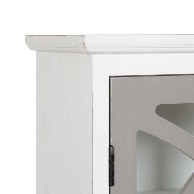 Garces Accent Cabinet, White/Gray