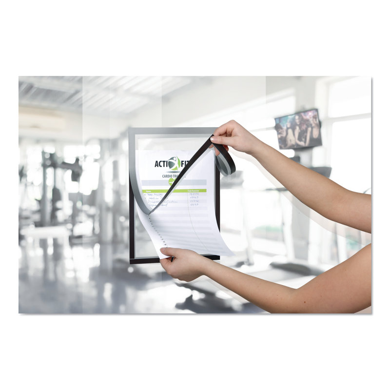 DURAFRAME Note Sign Holder, 8 1/2" X 11", Silver Frame