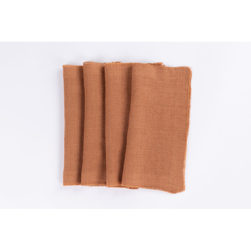 Ensemble de serviettes de table en lin RAPHAEL (ensemble de 4), Ocre