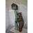Bear beside a Tree with Mailbox Bronze Statue -  Size: 19"L x 20"W x 50"H. 