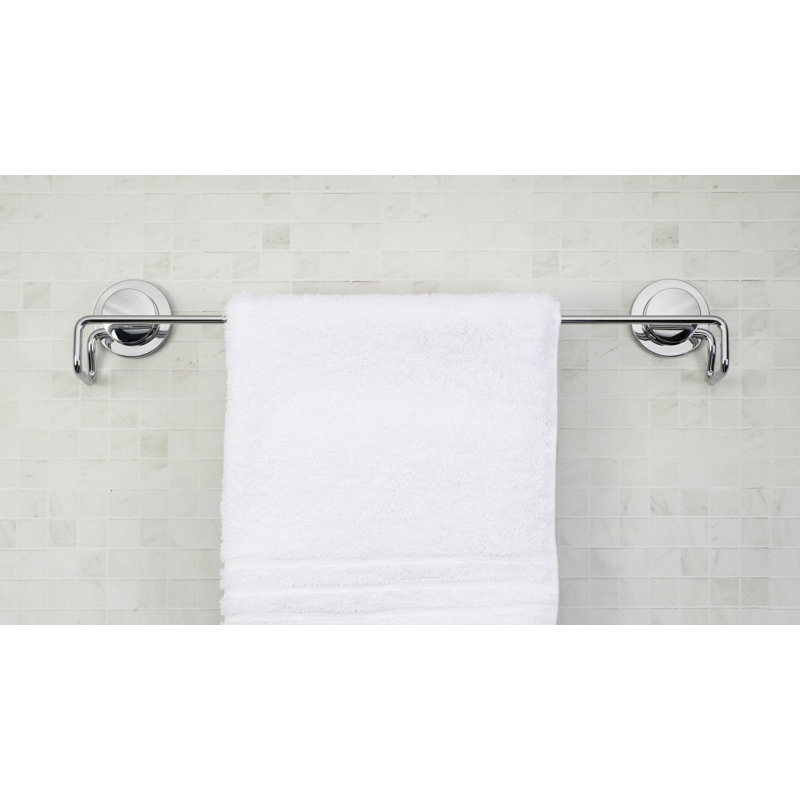 Croydex Stick 'n' Lock Bathroom Towel Rail, Chrome