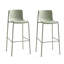 Chaise d'appoint à dossier vert uni (ensemble de 2)-1574531282