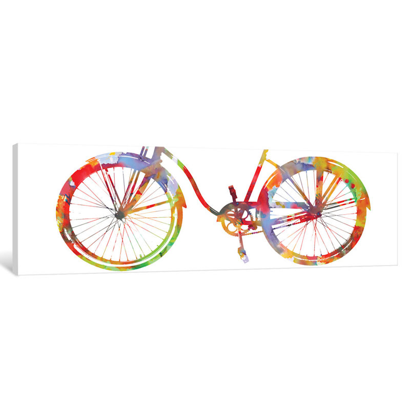« vélo on i », impression sur toile, H 20 po x l 60 po x P 1,5 po