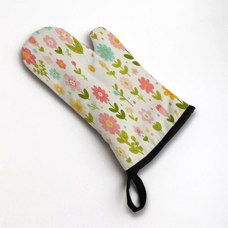 Nouvelle serge de coton Blooms Oven Mitt
