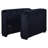 Totnes 5-Piece Fabric Upholstered Sectional With Pull-Out Bed In Midnight Black-567074974