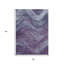 Tapis d'extérieur lavable abstrait mauve et gris 3 pi x 5 pi Fagundes