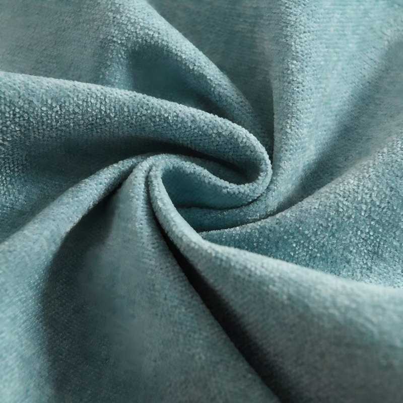 Housse de coussin en chenille flammée douce et texturée, Rectangular 12"H x 20"W, Bleu pâle