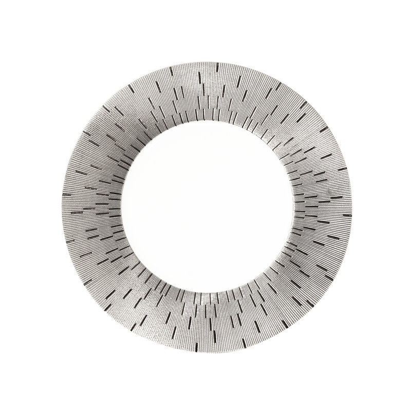 Infini Porcelain Salad/Dessert Plate, Platinum