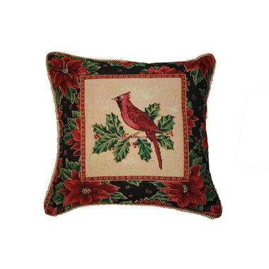 Quan Christmas Poinsettia Design Throw Pillow The Holiday Aisle