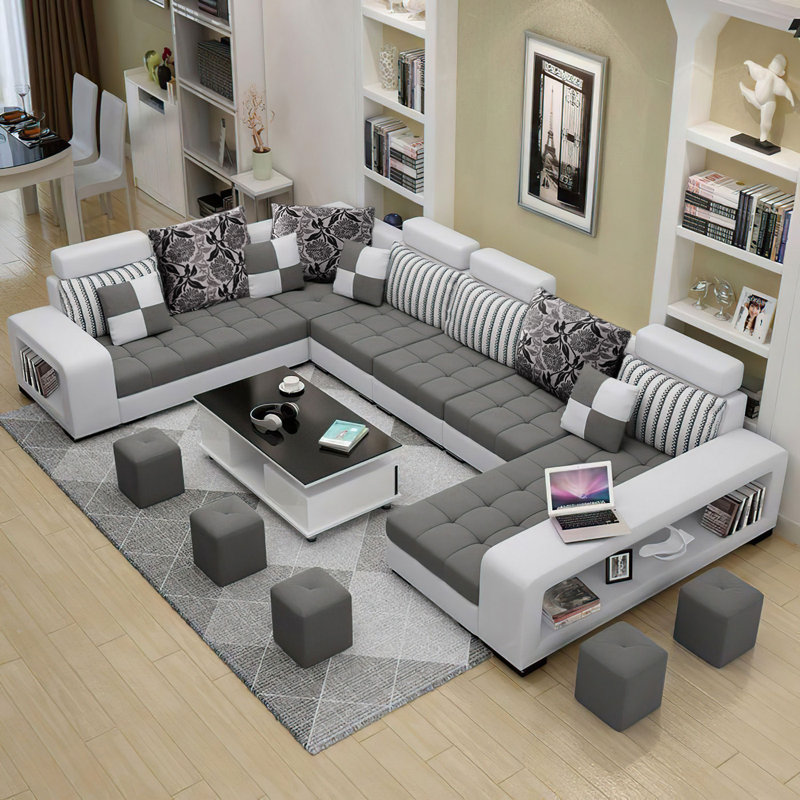 Askhat Upholstered U-Shaped Sectional, Left Hand Facing
