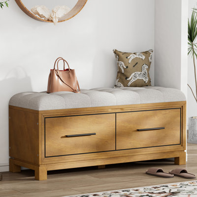 Banc de rangement pour chaussures avec coussin amovible